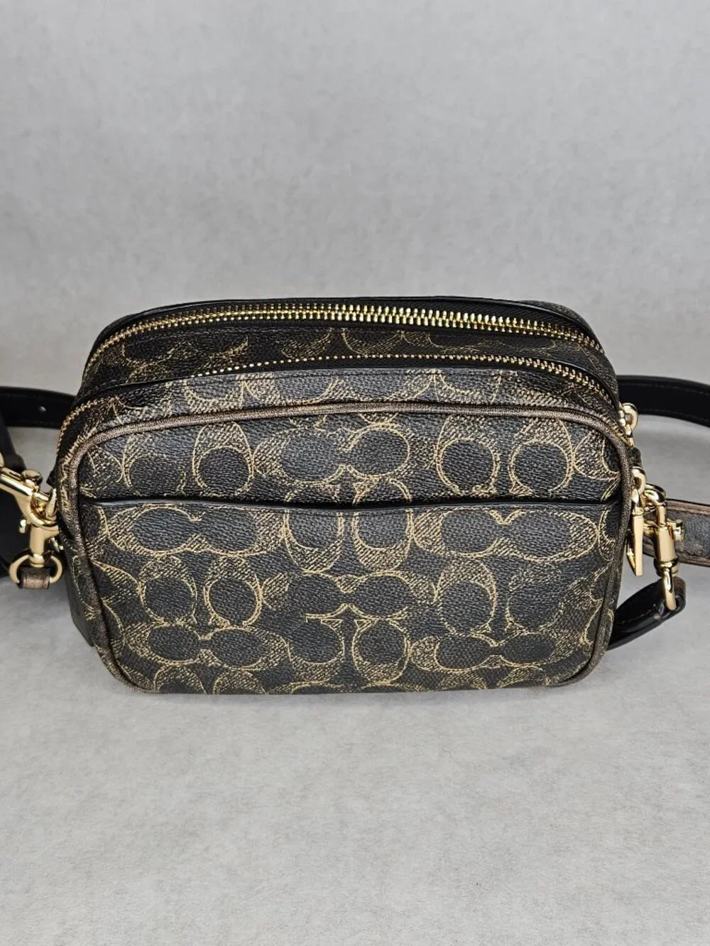 Coach Mini Carey Monogram Signature Crossbody Handbag Purse